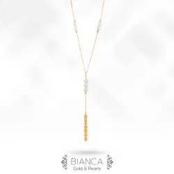 گردنبند فرکانس صدا مدل Bianca طلای ۱۸ عیار