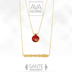 گردنبند فرکانس صدا مدل Yalda طلای ۱۸ عیار