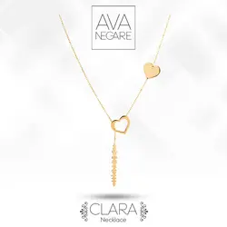 گردنبند فرکانس صدا مدل Clara طلای ۱۸ عیار