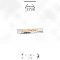 گیره کراوات فرکانس صدا مدل Nexa ترکیب نقره و طلا