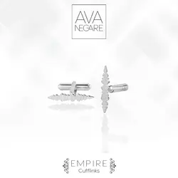 دکمه سرآستین فرکانس صدا مدل Empire نقره ۹۲۵