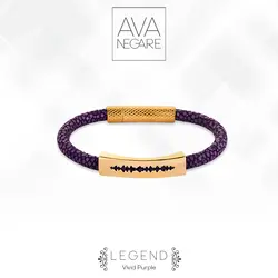 دستبند فرکانس صدا مدل Legend طلای ۱۸ عیار (Vivid Purple)