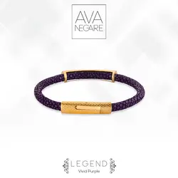 دستبند فرکانس صدا مدل Legend طلای ۱۸ عیار (Vivid Purple)