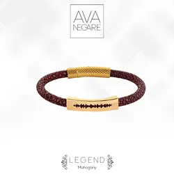 دستبند فرکانس صدا مدل Legend طلای ۱۸ عیار (Mahogany)