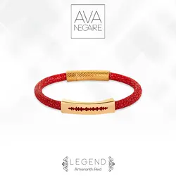 دستبند فرکانس صدا مدل Legend طلای ۱۸ عیار (Amaranth Red)