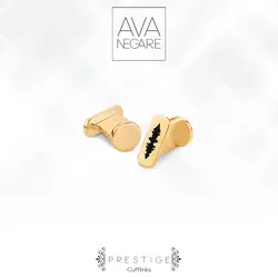 دکمه سرآستین فرکانس صدا مدل پرستیژ Prestige طلای 18 عیار