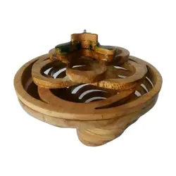 شکلات خوری چوبی دست ساز مدل اسپینر