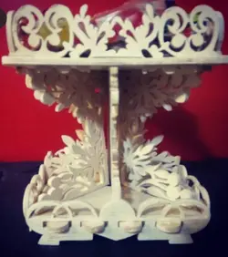 شکلات خوری پایه دار چوبی دست ساز شیک مجلسی و مدرن مدل سایه