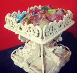 شکلات خوری پایه دار چوبی دست ساز شیک مجلسی و مدرن مدل سایه