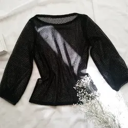 شومیز توری خالدار زنانه سایز 32 تا 62