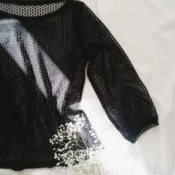 شومیز توری خالدار زنانه سایز 32 تا 62