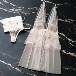 لباس خواب توری رمانتیک جلوباز سایز 32 تا 50