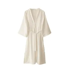 ربدوشامبر عروس ساتن بلند آبی نفتی کلاسیک سایز 32 تا 62