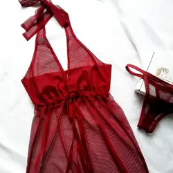 لباس خواب فانتزی گردنی زرد جلو باز  سایز 32 تا 62