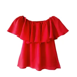 شومیز دکلته آبی نفتی رافل دار سایز 32 تا 62