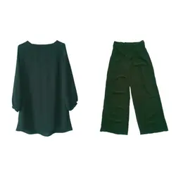 ست تونیک مانتویی و شلوار بگ زنانه نخی ابر و بادی مشکی سایز 32 تا 62