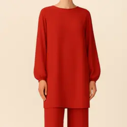 تونیک مانتویی آبی نفتی نخی ابر و بادی سایز 32 تا 62