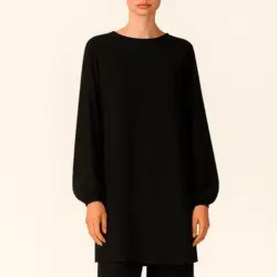 تونیک مانتویی آبی نفتی نخی ابر و بادی سایز 32 تا 62