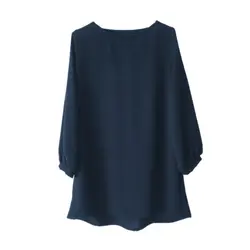 تونیک مانتویی آبی نفتی نخی ابر و بادی سایز 32 تا 62