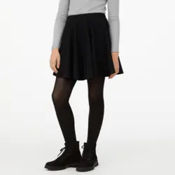 دامن دخترانه کلوش کوتاه مشکی 12 تا 17 سال