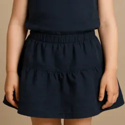 دامن کودک نخی آبی نفتی 2 تا 11 سال