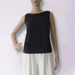 تاپ کرپ مشکی آستین حلقه ای سایز 32 تا 62