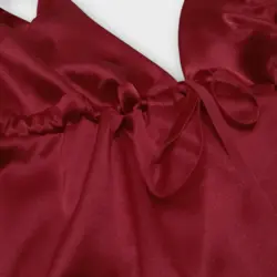 لباس خواب ساتن سفید کاپدار گت دار سایز 32 تا 62