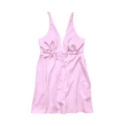 لباس خواب ساتن سفید کاپدار گت دار سایز 32 تا 62