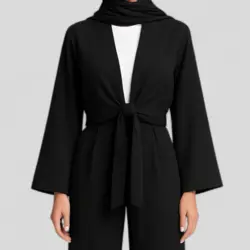 کت کراپ مشکی کرپ سایز 32 تا 62