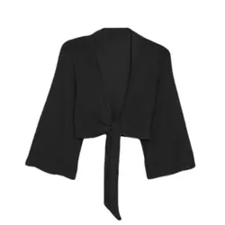 کت کراپ مشکی کرپ سایز 32 تا 62