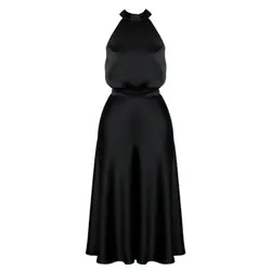 پیراهن مجلسی گردنی کمربندی آبی نفتی سایز 32 تا 62