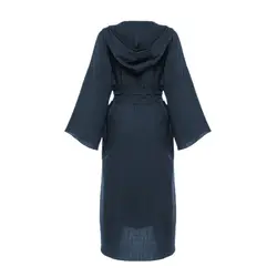 مانتو کلاه دار جلوباز مشکی کمربند دار سایز 32 تا 62