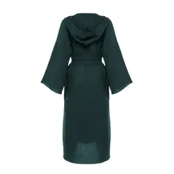 مانتو کلاه دار جلوباز مشکی کمربند دار سایز 32 تا 62