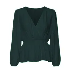 شومیز پپلوم آبی نفتی نخی ابروبادی سایز 32 تا 62