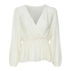 شومیز پپلوم آبی نفتی نخی ابروبادی سایز 32 تا 62