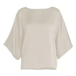 شومیز آستین کیمونو ساتن مشکی مجلسی سایز 32 تا 62