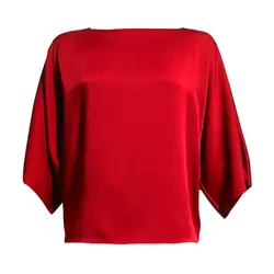 شومیز آستین کیمونو ساتن مشکی مجلسی سایز 32 تا 62