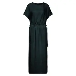 پیراهن راحتی گت دار آبی نفتی نخی ابروبادی سایز 32 تا 62