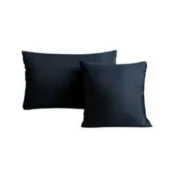 ست روبالشی و کوسن ساتن آبی نفتی