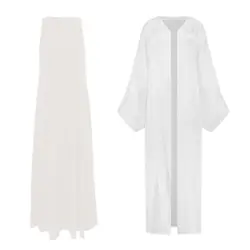 ست مانتو عبایی جلوباز و زیرمانتویی کرپ مشکی سایز 32 تا 62