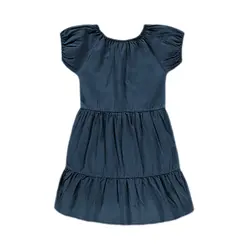 پیراهن کودک لی کاغذی چیندار 2 تا 11 سال