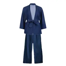 ست مانتو کیمونو و شلوار لی کاغذی سایز 32 تا 62