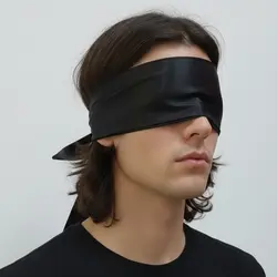 چشم بند سوپرایز گره ای ساتن مشکی