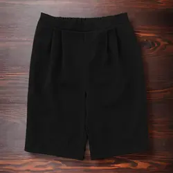 شلوارک زنانه پیله دار پشت کش کرپ مجلسی آبی نفتی سایز 32 تا 62