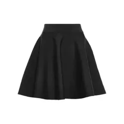 دامن کرپ پشت کش مشکی سایز 32 تا 62