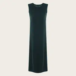 ست مانتو کیمونو عبایی بلند جلوباز و پیراهن زیر مانتویی نخی ابروبادی سبز کله غازی سایز 32 تا 62 (رنگبندی موجود)