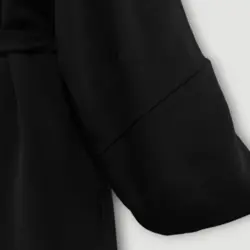 مانتو کیمونو عبایی بلند جلوباز نخی ابروبادی آبی نفتی سایز 32 تا 62 (رنگبندی موجود)