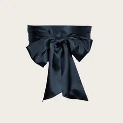 کمربند گره ای پهن ساتن مشکی (رنگبندی موجود)