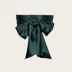 کمربند گره ای پهن ساتن سفید (رنگبندی موجود)