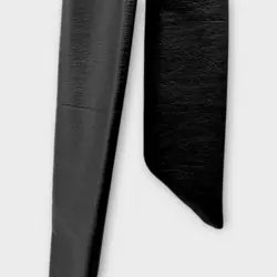 کمربند گره ای چرم باریک مشکی